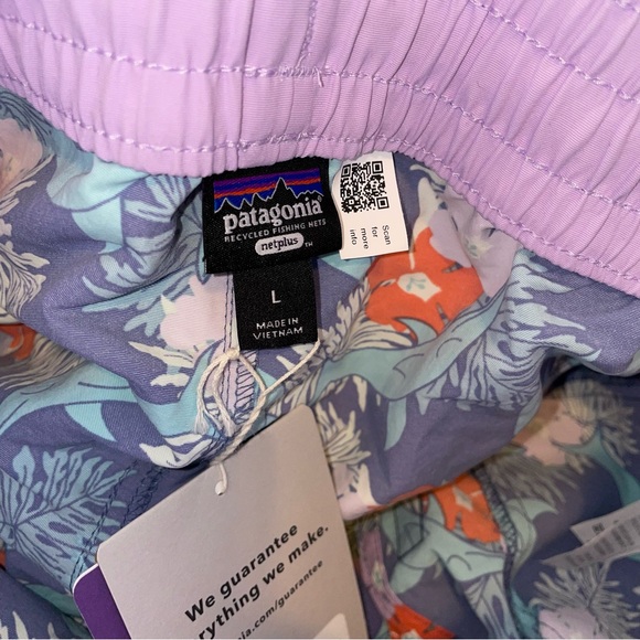 NWT Patagonia Girls Costa Rica Baggies Shorts Heart the Sea - Picture 8 of 9